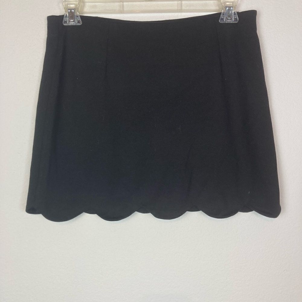 Topshop black mini scalloped bottom